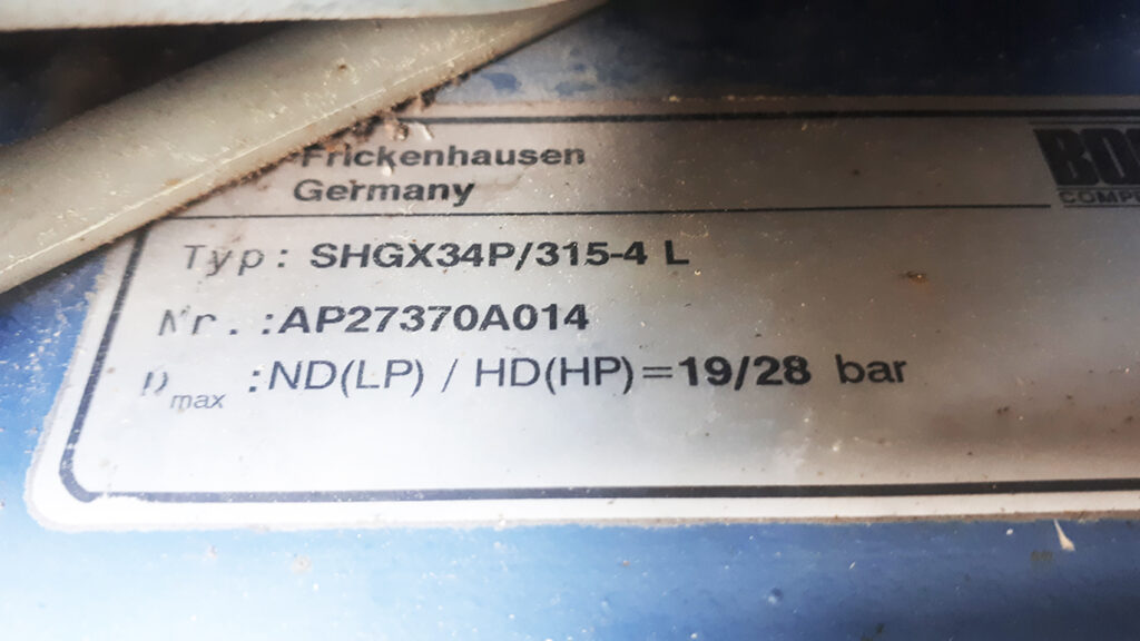 GEBRAUCHTE KONDENSATIONSEINHEIT BOCK 14,3 KW