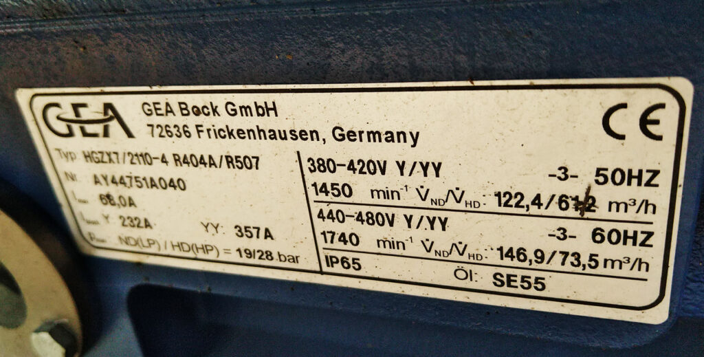 Schockfroster Guntner/Gea Bock 12 kW