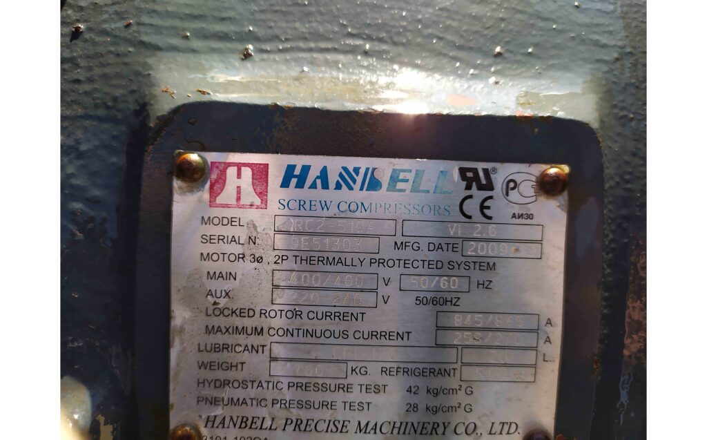 Kompressor Hanbell 144 kW