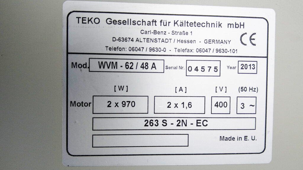 GEBRAUCHTE KONDENSATIONSEINHEIT TEKO-BITZER