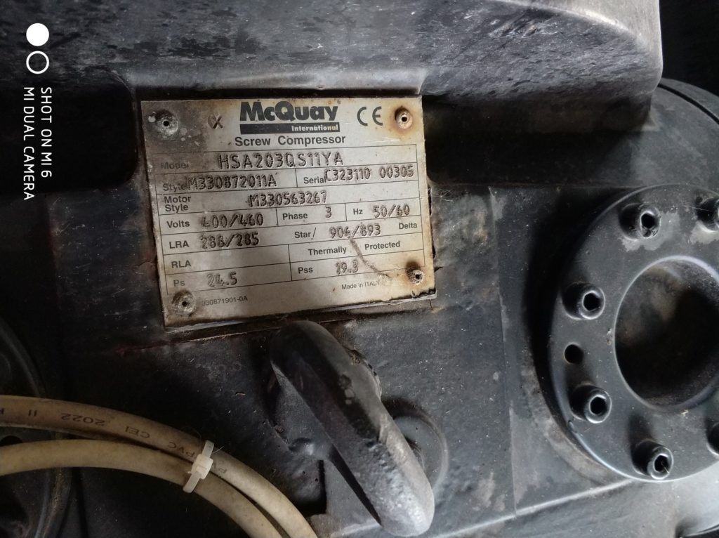 Aircooled chiller McQuay 626 kW