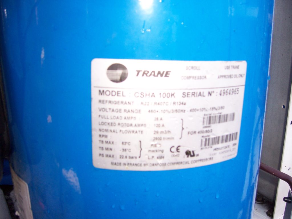 Aircooled chiller Trane 185 kW