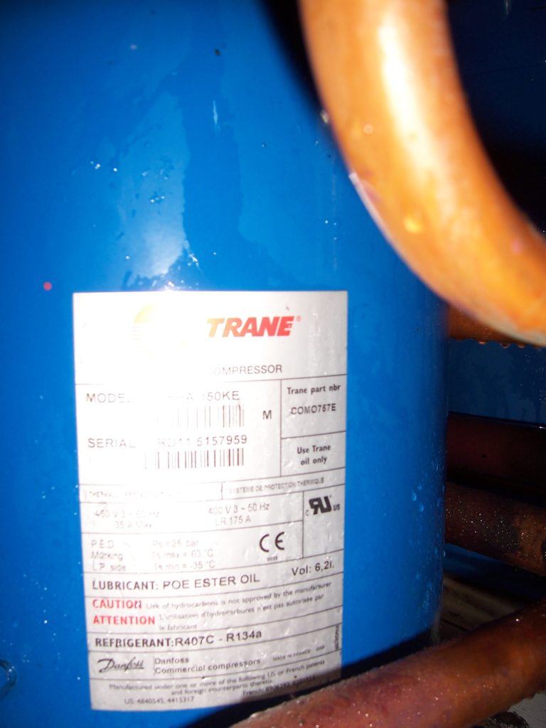 Aircooled chiller Trane 185 kW