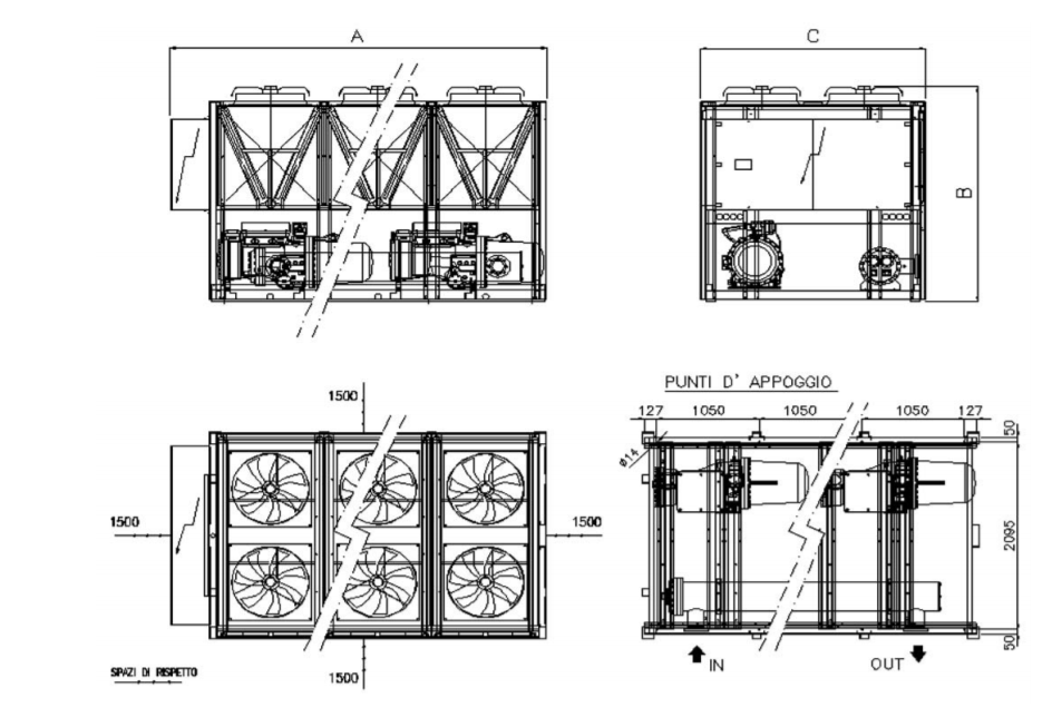 chillers dimensions