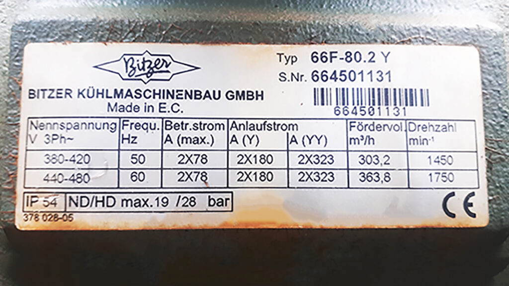 Gebrauchte die Kompressoreinheit Bitzer 166 kW