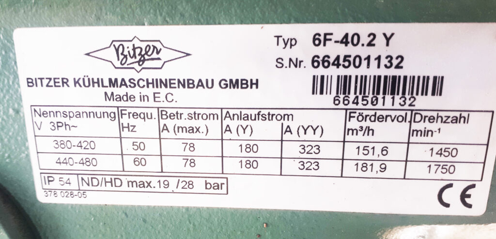 Gebrauchte die Kompressoreinheit Bitzer 166 kW