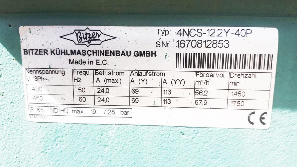 USED CONDENSING UNIT BITZER 30,6 KW