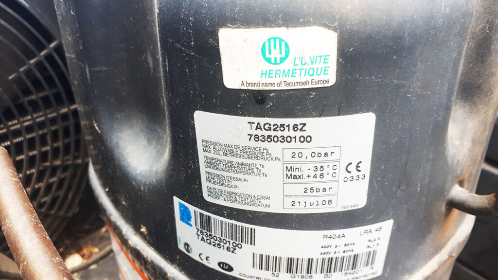 GEBRAUCHTE KONDENSATIONSEINHEIT L'unite Hermetique 1,8 kW