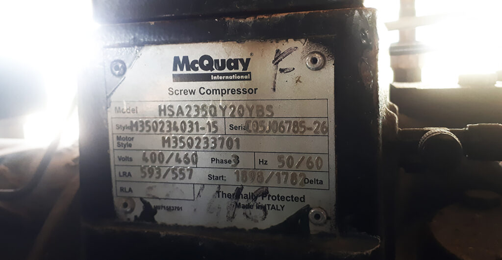 Aircooled chiller McQuay 728 kW