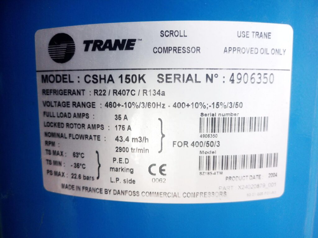 Aircooled Chiller TRANE CGAN 152 kW