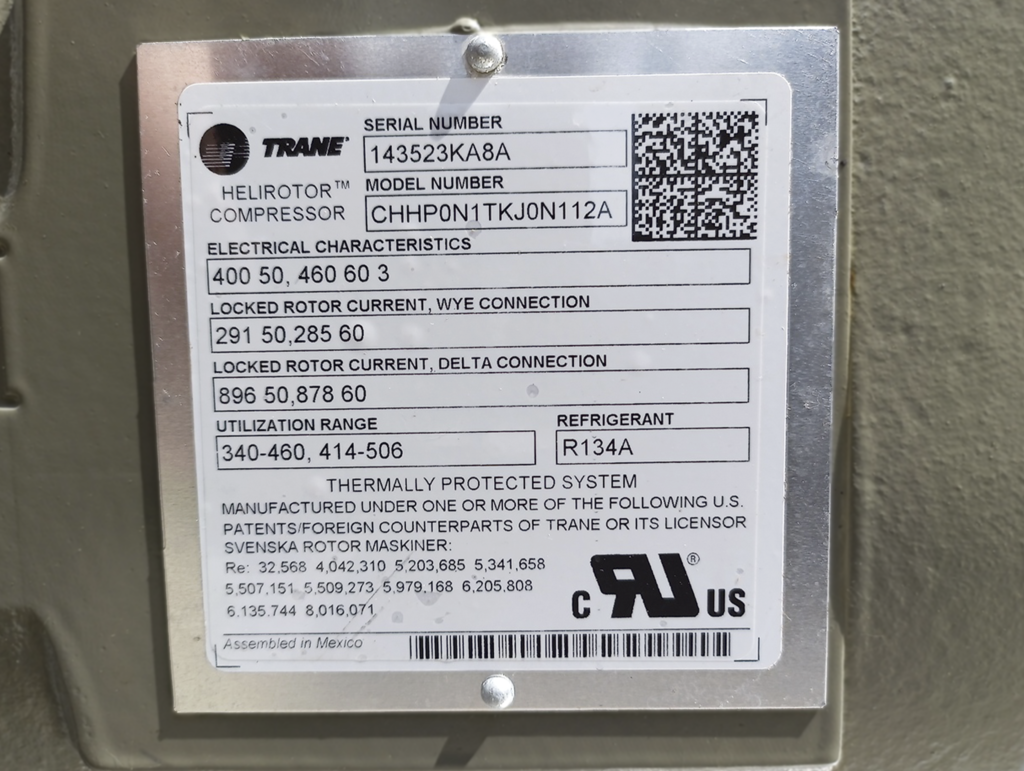 Чиллер Trane RTAD150 553 кВт