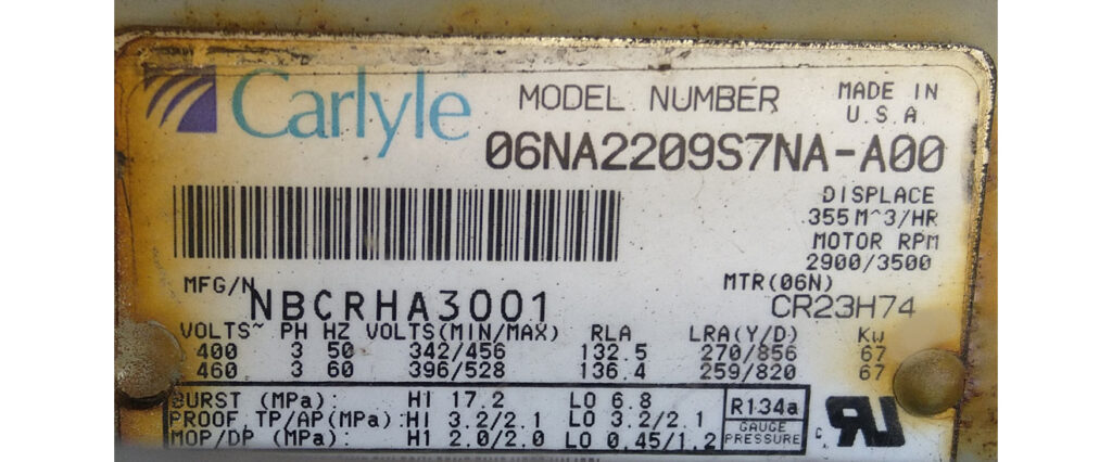 AIRCOOLED CHILLER CARRIER 384 kW