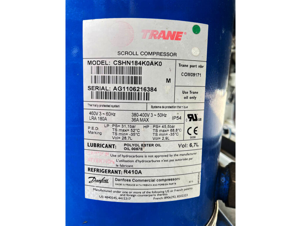 AIRCOOLED CHILLER TRANE CGAM 030 79 kW