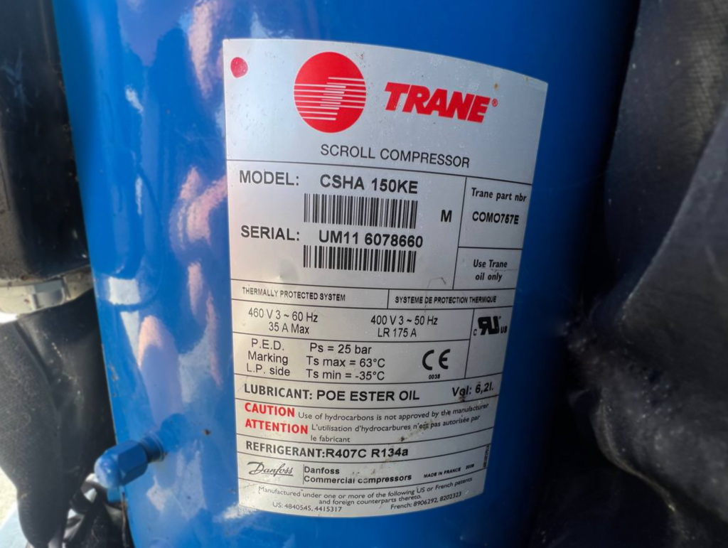 AIRCOOLED CHILLER/HEAT PUMP TRANE ECXAN400 94.5 / 99,2 KW