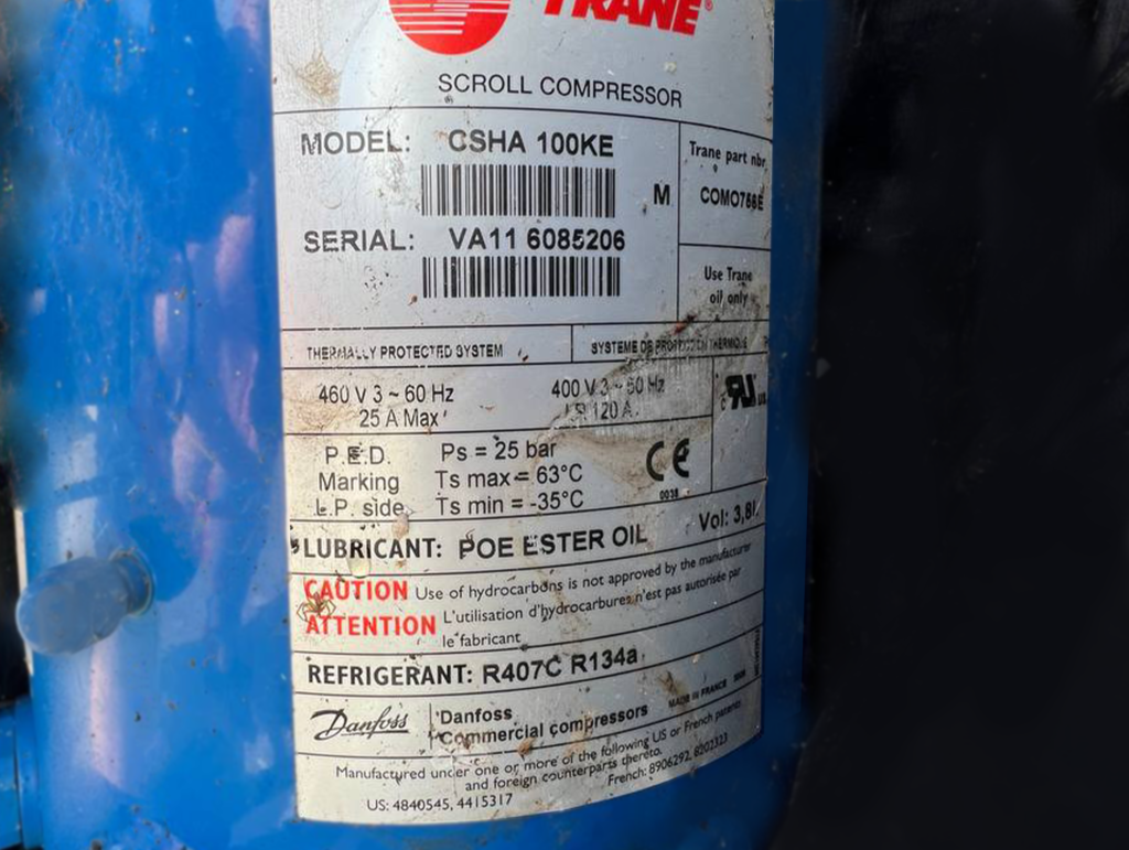 AIRCOOLED CHILLER/HEAT PUMP TRANE ECXAN400 94.5 / 99,2 KW