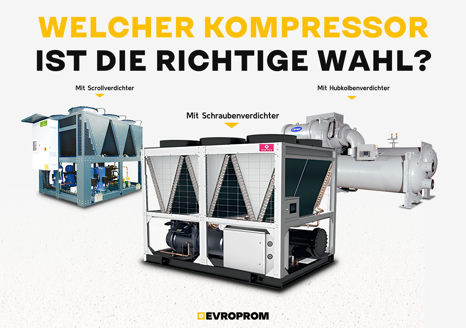 Vergleich von Kompressoren in Kaltwassersätzen: Technische Auswahlkriterien und Anwendungsbereiche