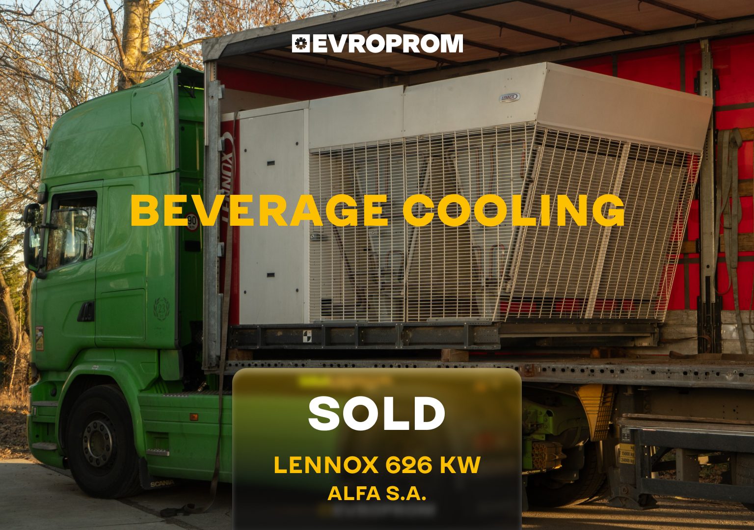 626 kW Lennox Chiller for ALFA S.A: Stable Cooling for Beverage Bottling Line