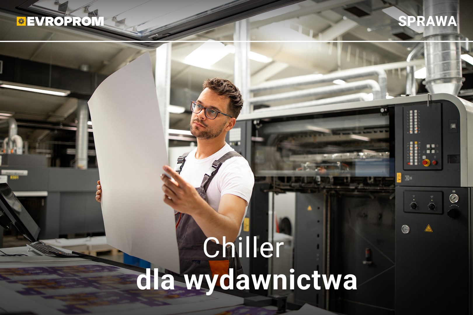 Chiller 45 kW dla drukarni offsetowej w Danii